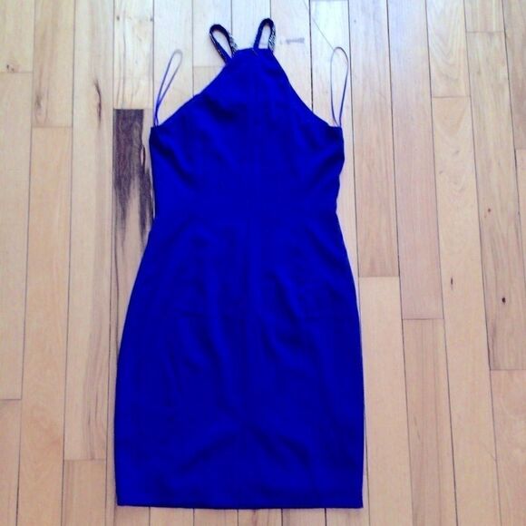 CARMEN MARC VALVO INFUSION ROYAL BLUE DRESS 8 NWT - Picture 7 of 14